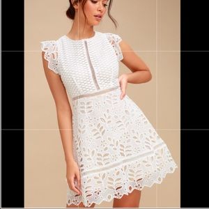 BB Dakota White Crochet Lace Dress
